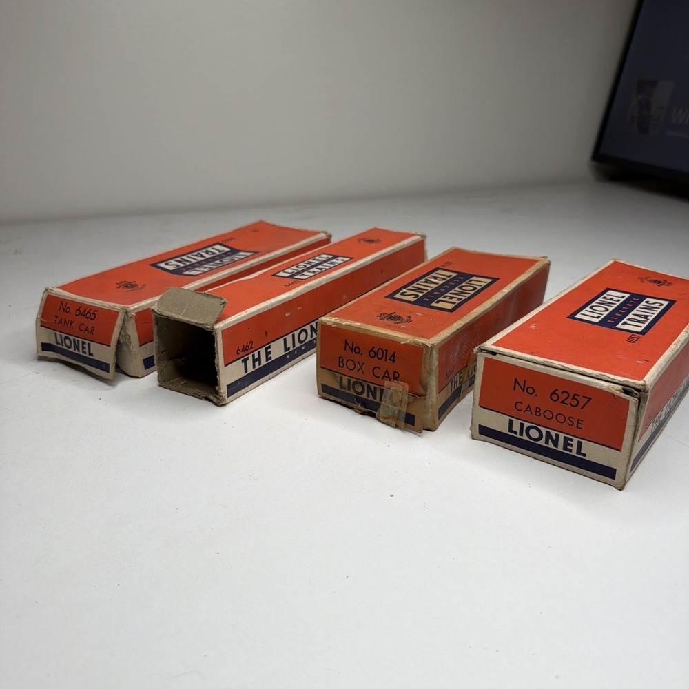 Lot of 4: Vintage Lionel Train Metal Cars w/ Orig Boxes 6014, 6257, 6462, 6465 - Picture 6 of 7